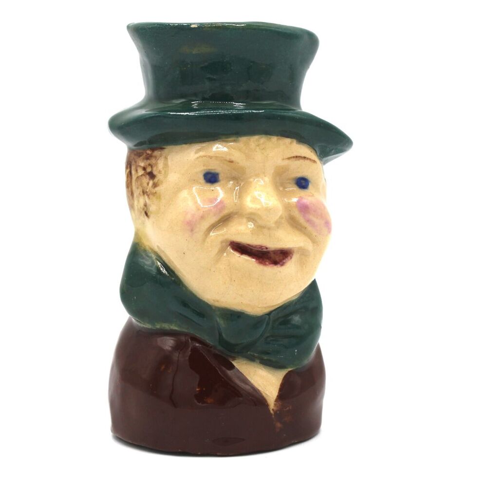 Antique Hand Crafted Toby Style Jug Charles Dickens English Hand Painted Pottery